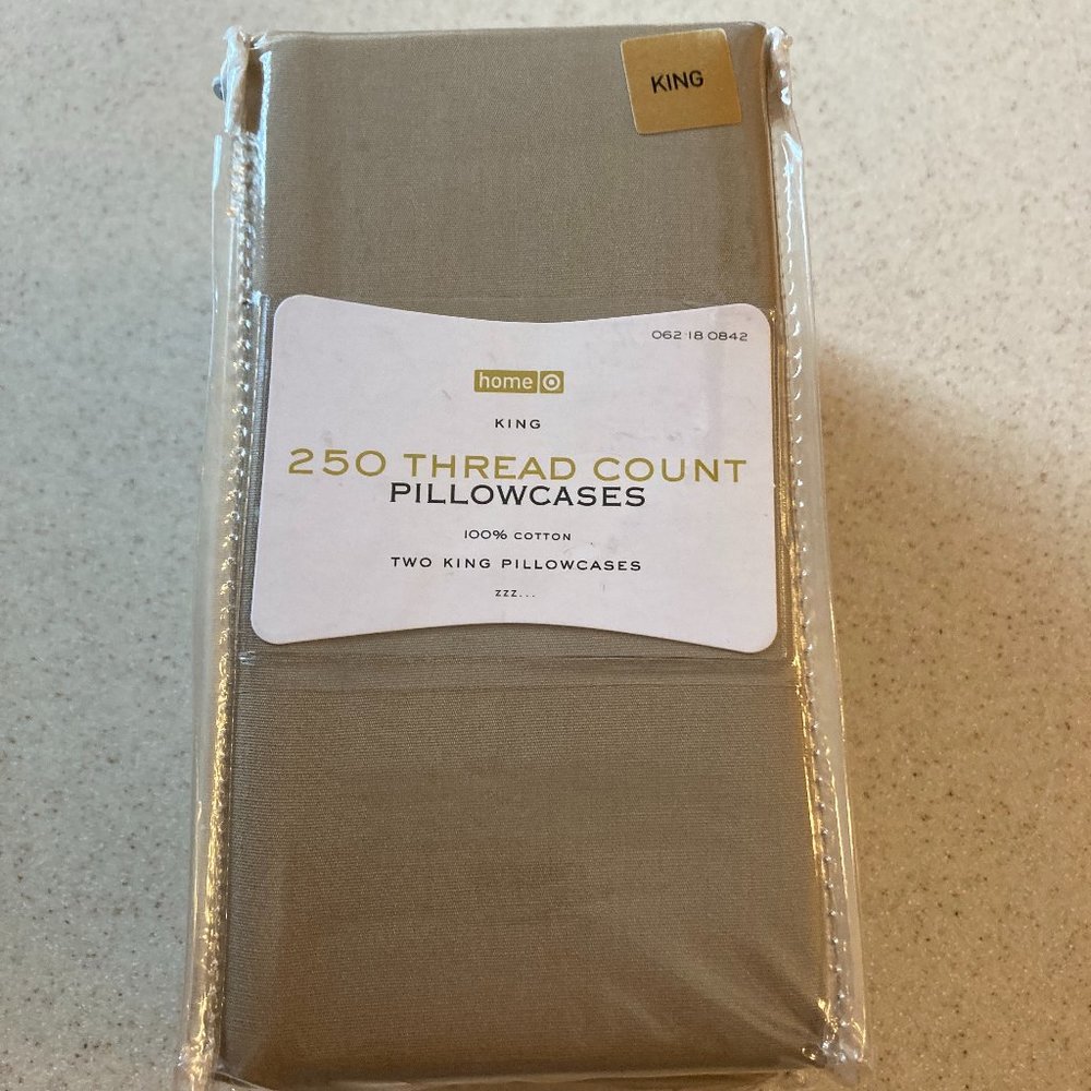 Two King Size Pillowcases NEW